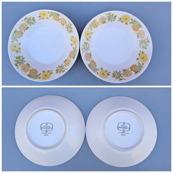 4 Vtg Bowls Noritake Progression China SunnySide 9003 Floral Pattern Soup Cereal - Picture 2 of 6